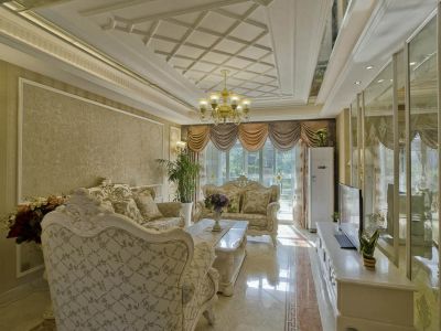 升华翡翠城欧式风格143平米四室两厅装修案例