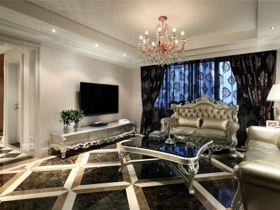 翡翠一品新古典风格147平米四室两厅装修案例