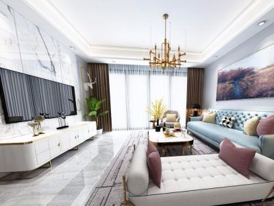 张家界未来城简约风格三居装修案例