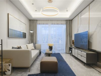 旺海花园现代风格116平米三居室装修案例