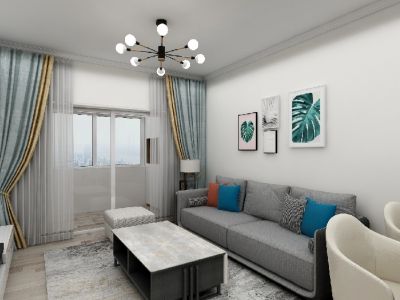 尚林汇景80平米现代简约二居室装修案例