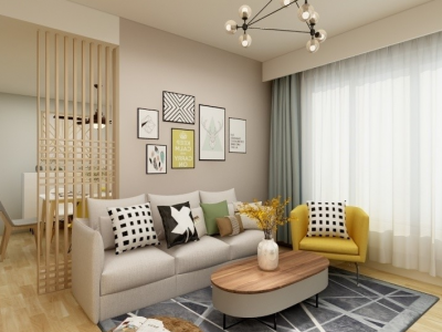 保利香雪103平米现代简约三居室装修案例