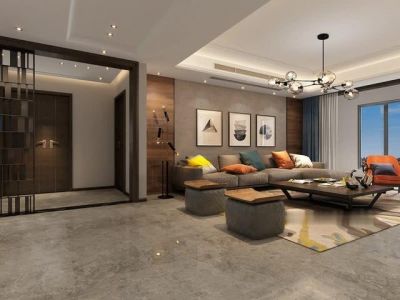 保利鑫城118平米轻奢三居装修案例