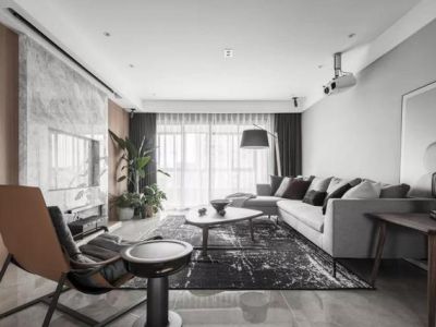 美的城120平米现代三居室装修案例