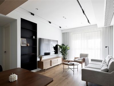 东方天郡95平米现代简约风格三居室装修案例