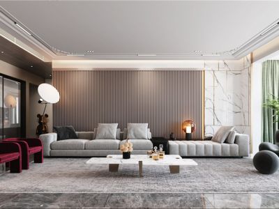 万业观山泓郡180平米四居室意式轻奢风格装修案例