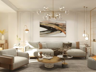 万科四季花城95平米两居室简约设计装修案例