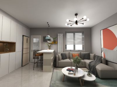 三亚·一山湖简约风格二居装修案例