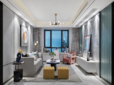 海顺新苑三居室119方现代风格装修装修案例