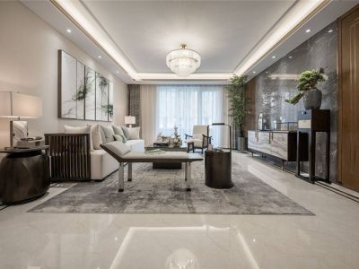 海富漫香林四居室141方新中式风格装修案例