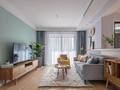 南昌恒大悦龙台97平北欧风格装修案例