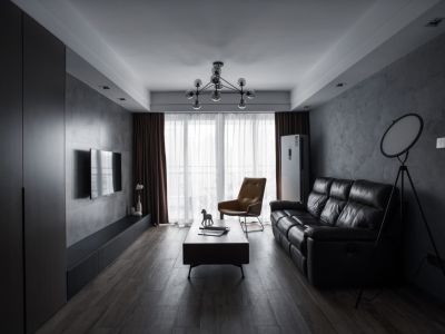 融信·澜天简约风格98平米二居室装修设计图案例