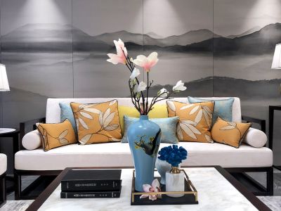 阳光城蓝光文澜府110平中式风格装修案例