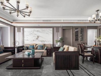 九龙湖金茂悦135平中式风格装修案例