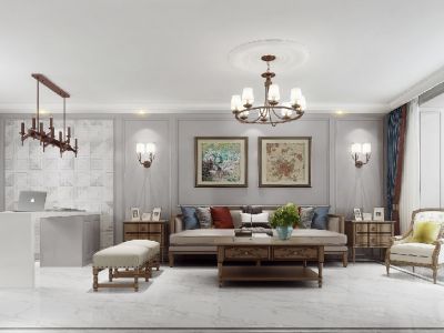 金色家园绚丽风格三居装修案例