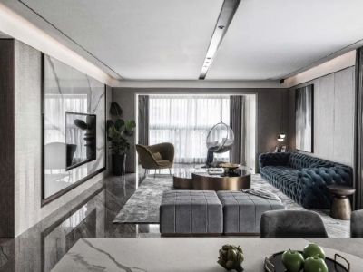 恒茂未来都会100平现代风格装修案例