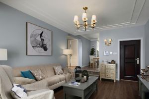 [幸福魔方装饰]下沉式客厅，灰色乳胶漆墙面超漂亮