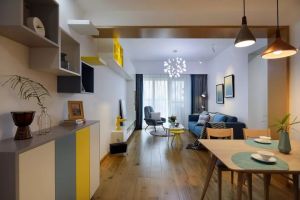 [徐州永辉装饰]89㎡北欧风小三居，书房壁挂床设计，非常实用