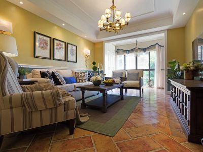 泰盈玖悦湾美式风格141平米四室两厅装修案例