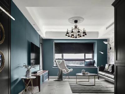 天悦南湖138平方三居室美式风格装修案例