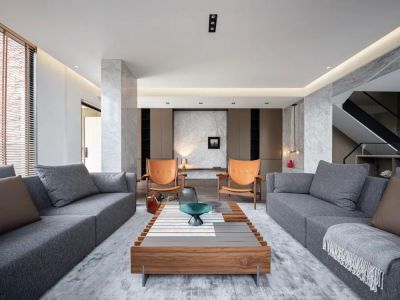 富力星月湾200平现代简约高层别墅装修案例