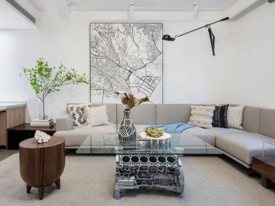 万科城市之光130平现代简约三室两厅装修案例