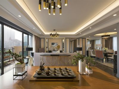 新力铂园201平轻奢风格装修案例