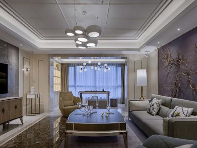 海顺新苑四居室123方现代风格装修案例