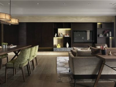 中北春城三居室115方现代风格装修案例