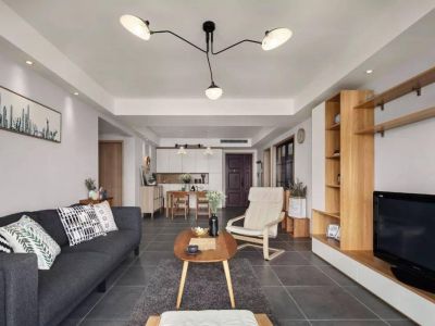 中钰月亮湖壹号140平米简约三居装修案例