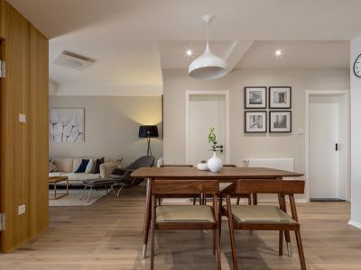 煌庭棕榈湾101平米现代简约三居装修案例