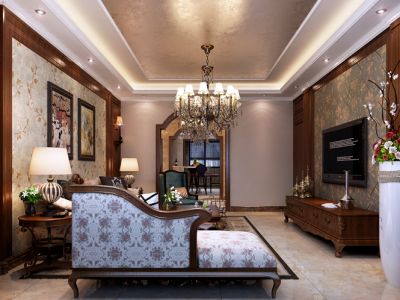 巴黎春天160平米四居室美式风格装修案例
