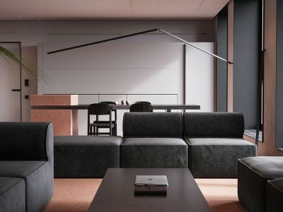 滨湖世纪城现代简约风120平米三室两厅装修案例