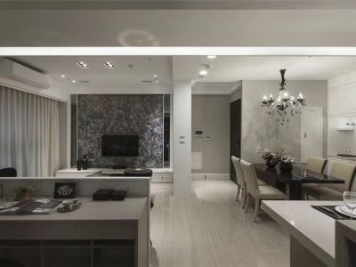 曙光龙泽府第119平方三居室现代简约风格装修案例