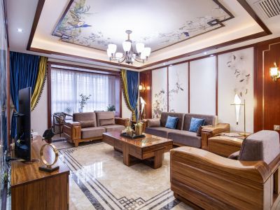  凯轩花园160㎡四居室中式风格装修案例