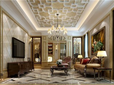 威尼斯花园195平米四居室欧式风格装修案例