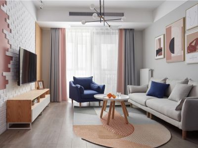 公园帝景91㎡二居室温馨风格装修案例