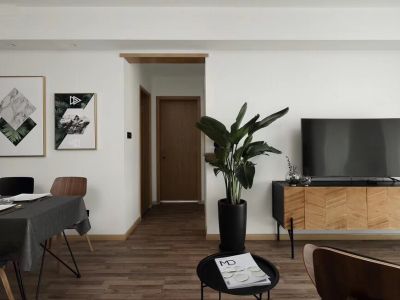 丹霞公馆119平方三居室北欧风格装修案例