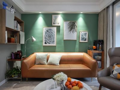 金色港湾115平三居室北欧极简风格装修案例