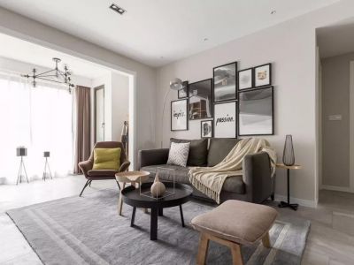 星海融汇89㎡二居室现代风格装修案例