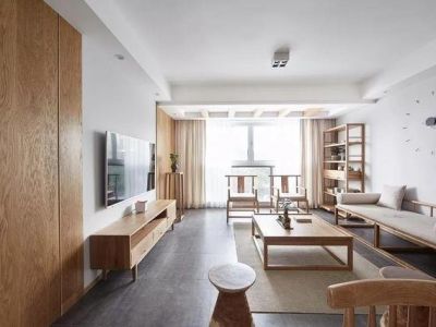 远洋风景118㎡三居室日式风格装修案例