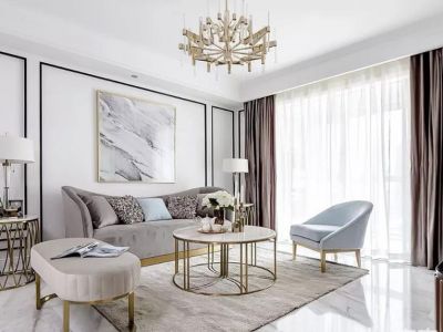 唯美品格124㎡三居室轻奢风格装修案例