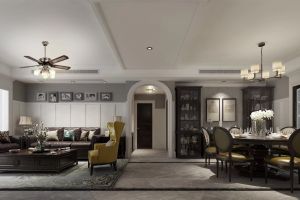 [六安今舟装饰]紫悦府138平米美式风格装修效果图