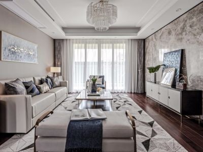 丽江花园三居室116方现代风格装修案例