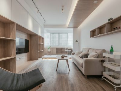 丽都国际现代风格121平米三居室装修效果图案例