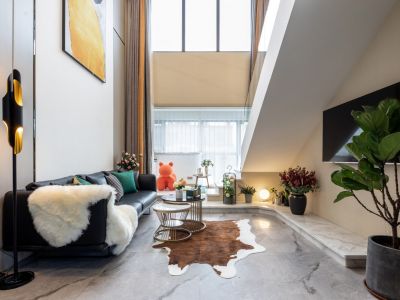 Moco郦江轻奢风格220平米复式装修效果图案例