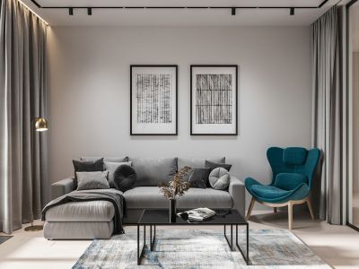 英伦1881极简风格111平米二居室装修效果图案例