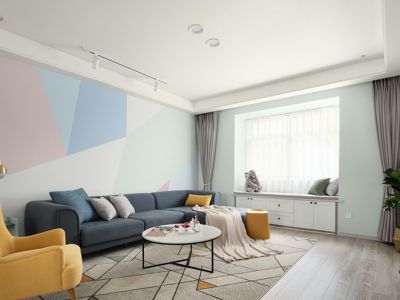 华润二十四城105平北欧简约三居室装修案例