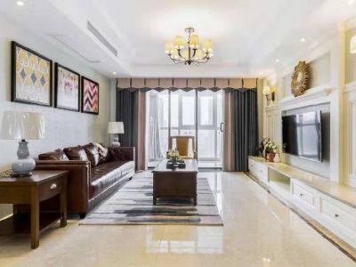 鸿鹏福邸138平美式风格装修案例