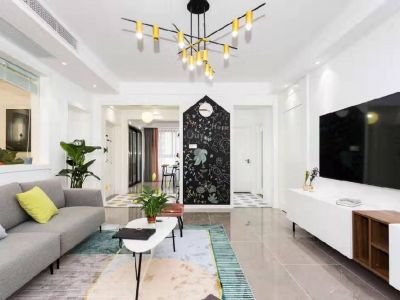 南昌恒大珺庭123平北欧风格装修案例